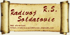 Radivoj Soldatović vizit kartica